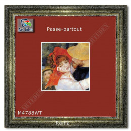 Passe-Partout czerwone z białym przekrojem M4788WT sample