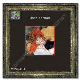 Passe-Partout czarny z czerwonym przekrojem M096413