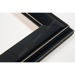 INK5301.470 35x18 - drewniana czarna mat rama do obrazów i luster