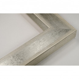 SCO818/181 50x25 - drewniana srebro jasne rama do obrazów i luster