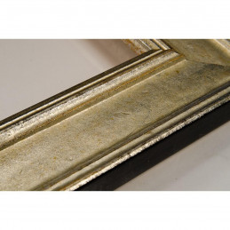 SCO826/43 47x19 - drewniana srebrna rama do obrazów i luster