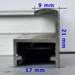 ALUS3 - skręcana rama aluminiowa standard  owalna - wymiary